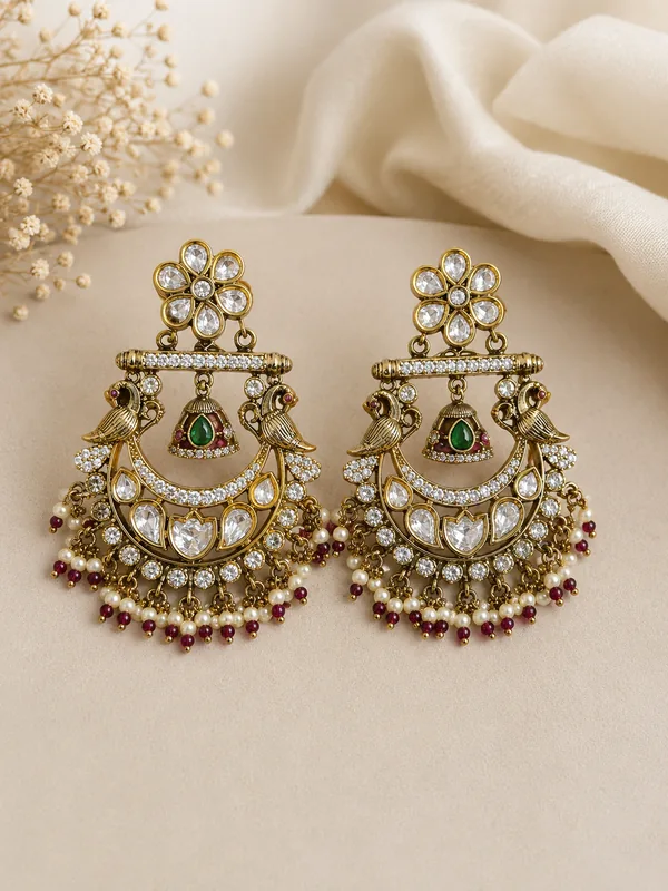 Kundan Birds Earring