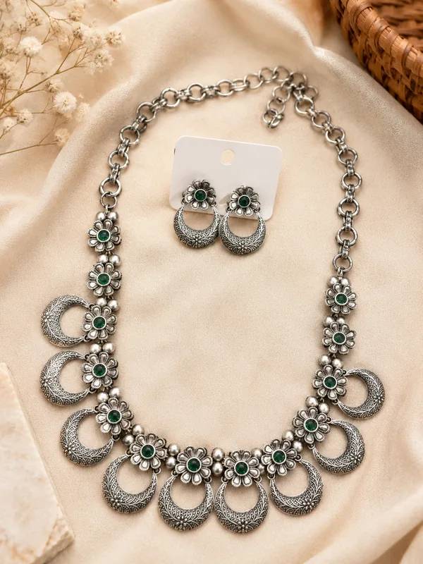 Oxidized Necklace Set
